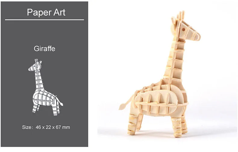 Model JV DIY 3D Wooden Puzzle Model Animal Montessori Toys for Children Crafts Dachshund Skeleton Assembly Gift Set for Kids Adults Teens