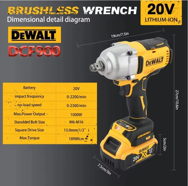 DEWALT 18V 20V Max DCF900 1/2-inch High Torque lmpact Wrench