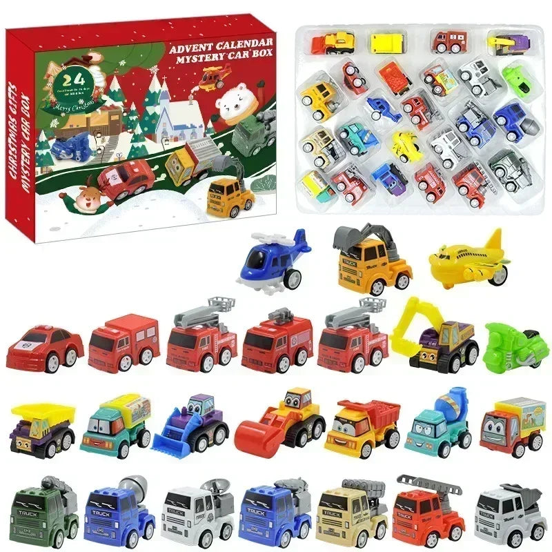 Christmas Advent Calendar JV Box DIY Christmas Tree Train Jesus set Kids 24Days Countdown Calendar New Year Party Christmas Gifts