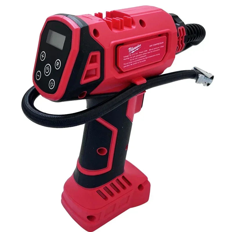 Milwaukee 18V Battery Cordless Electric Air Pump Car Tire Automatic Inflator Handheld Air Compressor Rechargeable