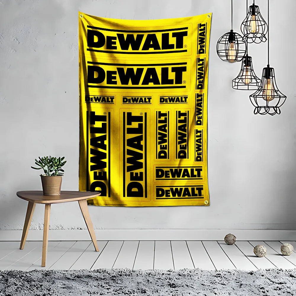 DeWalt Anmie Flag Polyester Digital Printing Banner for Garage Wall Art Out Door Decoration With