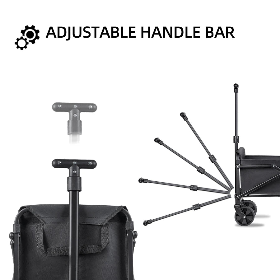 Trolley beach wagon JV Foldable Portable Picnic Outdoor Camping Cart Heavy Duty Folding Utility Cart Shopping Beach Collapsible Folding Utility Cart