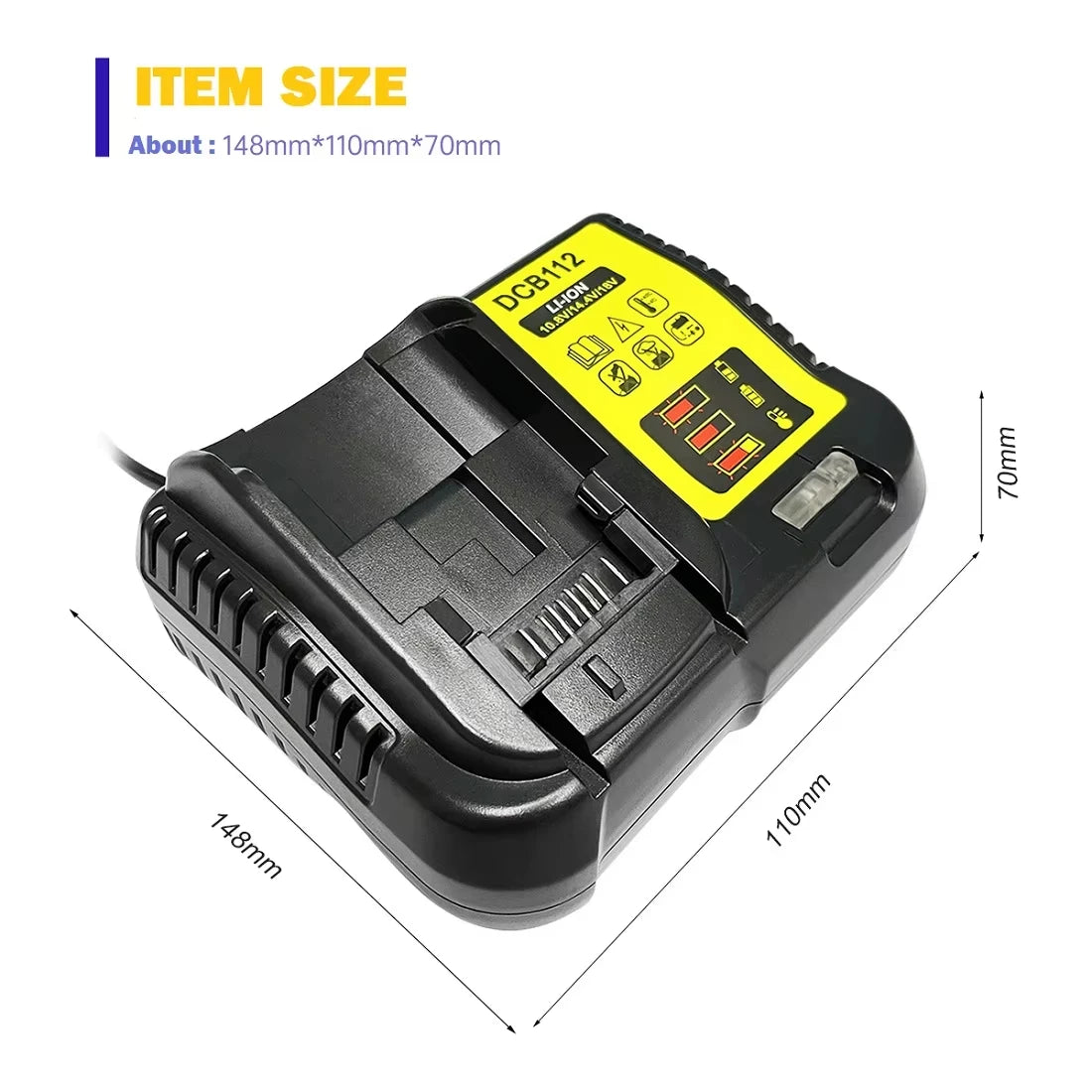 DeWalt Compatible DCB112 18V battery charger- single port