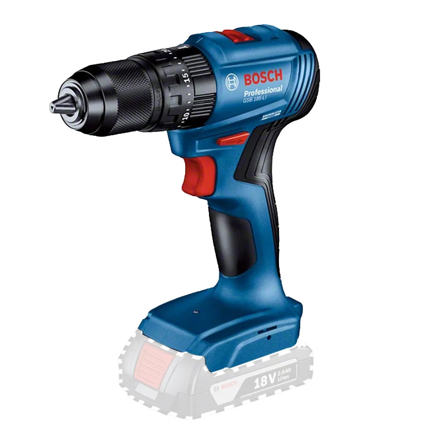 Bosch GSB 185-LI 18V Brushless Cordless Impact Drill 1900RPM Multifunctional Electric Screwdriver Power Tools Rotary Tool