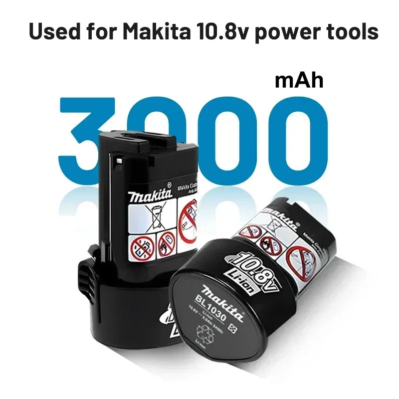 Makita original 10.8V BL1013 BL1020 BL1030 Makita battery ，3.0Ah makita rechargeable replacement battery，TD090D LCT203W Power battery