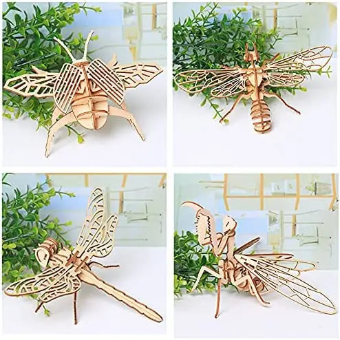 Model JV DIY 3D Wooden Puzzle Model Animal Montessori Toys for Children Crafts Dachshund Skeleton Assembly Gift Set for Kids Adults Teens