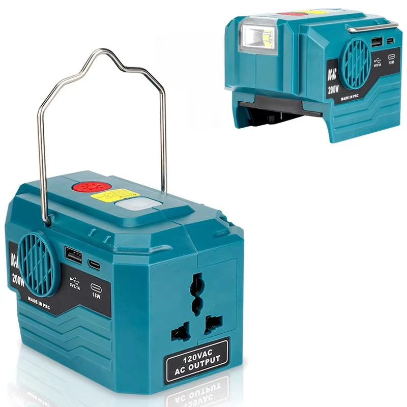 Makita Compatible 18V JV 350W Power Inverter for Makita 18V Battery DC 18V to AC 110-120V/220-230V Pure Sine Wave Battery Inverter for Camping Emergency