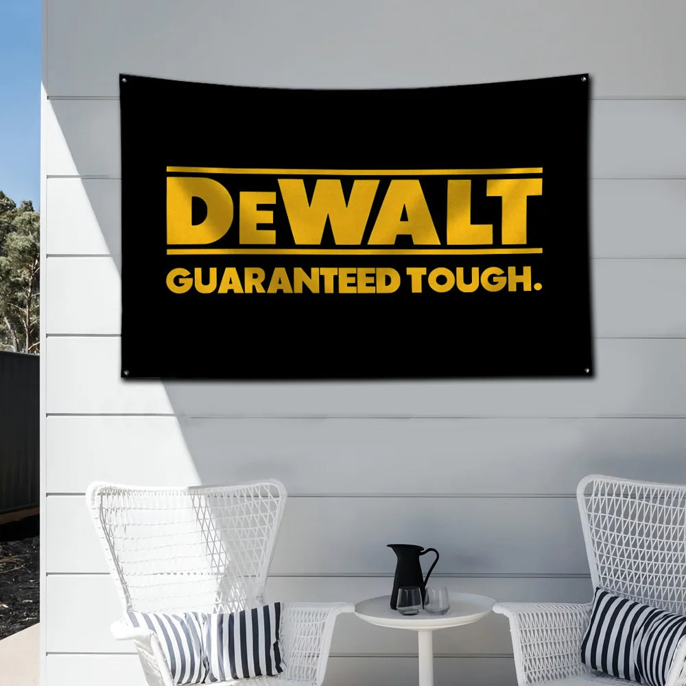 DeWalt Anmie Flag Polyester Digital Printing Banner for Garage Wall Art Out Door Decoration With