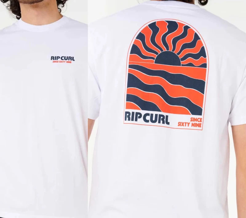 Rip Curl JV 25 Summer New Surf Sunset T Rip Curl Men's Oversized Y2k Cotton Breathable High Quality Men's Top T-shirts Graphic T Shirts