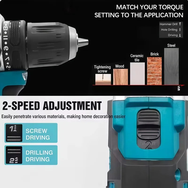 Makita Original 18V DDF487 and battery Combos Cordless Driver Drill Brushless Electric Impact Screwdriver 18V Rechargeable Power Tool