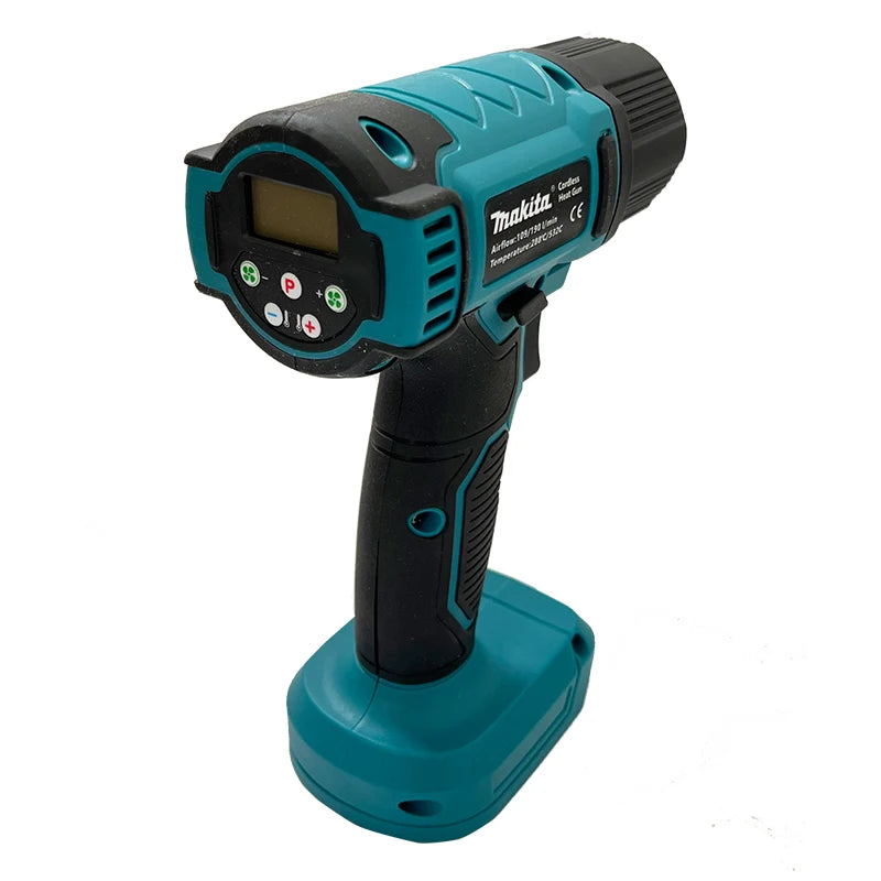 Makita 18V JV Digital Display Electric Air Guns Cordless Heat Gun 2 Nozzles Industrial Shrink Wrapping Hot Air Gun for 20V Battery