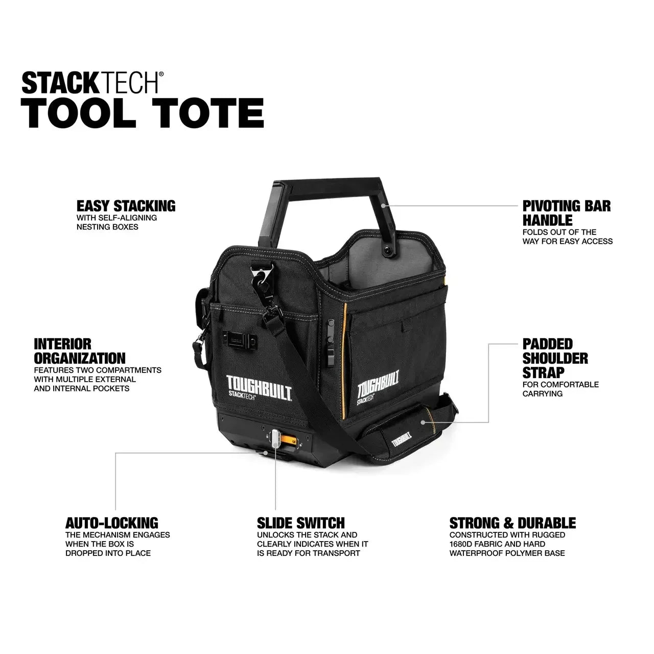 TOUGHBUILT TB-B1-S-80C StackTech Tool Tote.