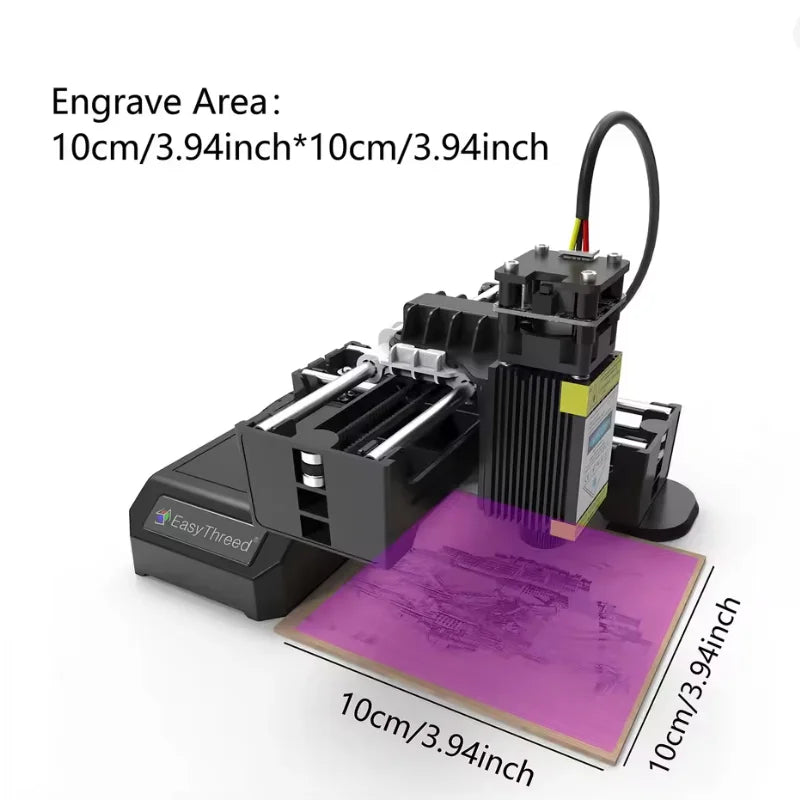 Easythreed JV Mini Portable Laser Engraver Diy Bluetooth Machine Painted Toy Tag Paper Leather Wooden Plastic Logo CNC Machine EU