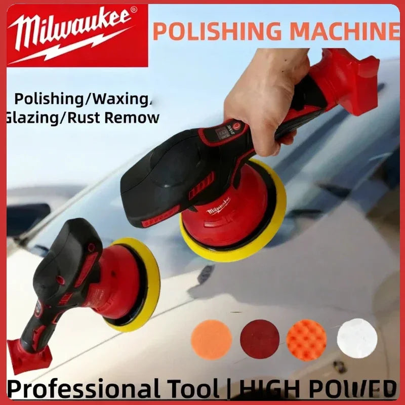 Milwaukee 18V Polisher 8 Gears Milwaukee Cordless Digital Display Electric Polisher Auto Car Waxing Polishing Machine For Lithium Battery