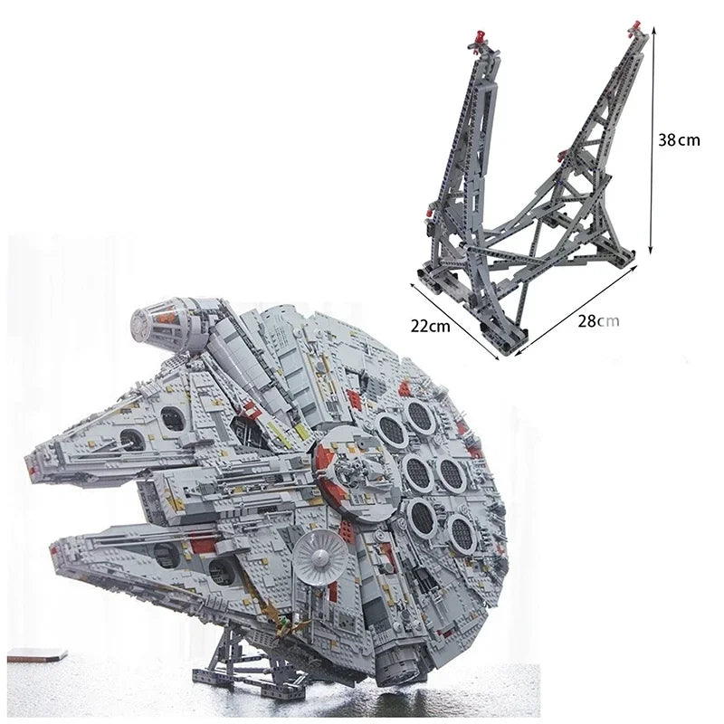 Millennium Falcon JV 7541pcs UCS Space War Plan Luxury Millennium Big Falcon Space Ship 75192 Spacecraft Building Blocks Toy Birthday Christmas Gifts