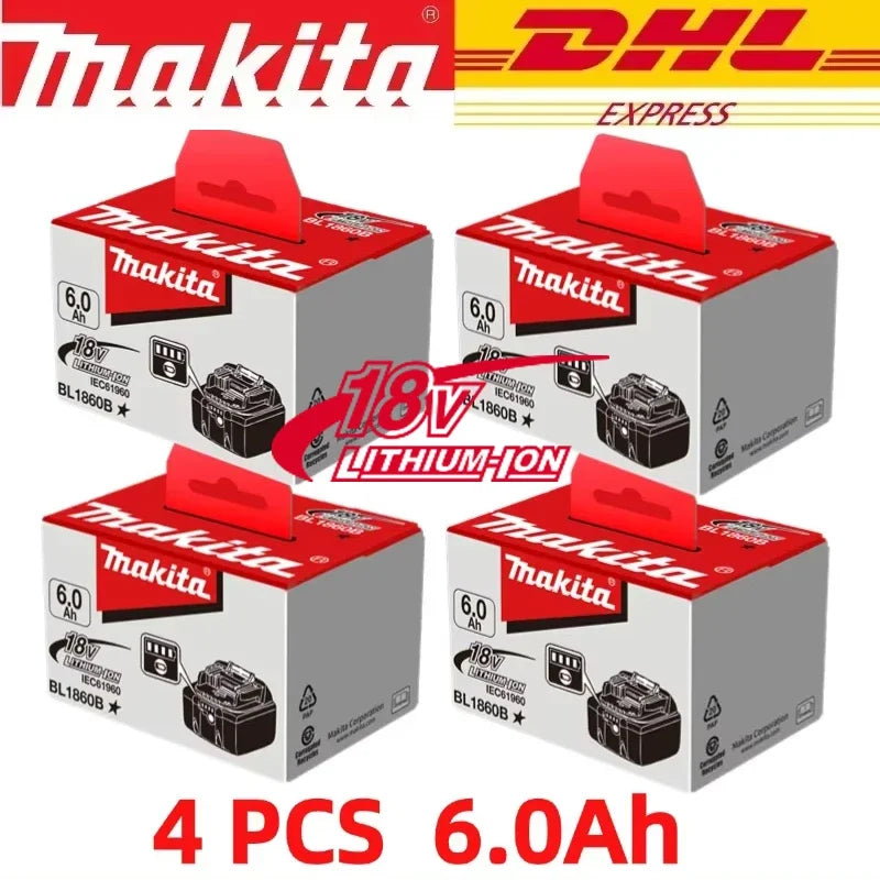 Makita Genuine 18V 6Ah BL1860 battery with original packaging