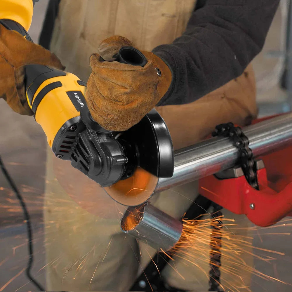 Makita Compatible 18V MELLWIN 125MM Brushless Electric Angle Grinder M14 Cordless Metal Wood Grinding Polishing Cutting Tool For Makita 18VBattery Pin