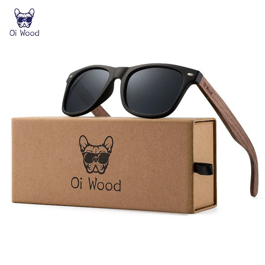 Oi Wood JV Brand Natural Wooden Sunglasses Men Polarized Fashion Sun Glasses Original Wood Oculos De Sol Masculino New TR90 Frames