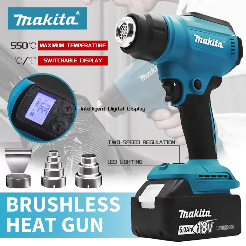 Makita 18V 550°C Temperature Control Heat Gun