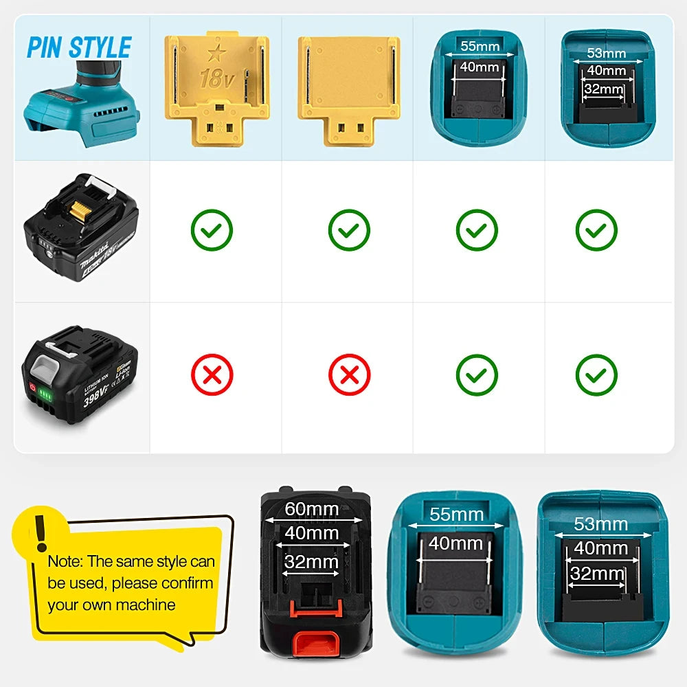 Makita Compatible 18V Gisam Rechargeable Battery 4.0AH 6.0AH Power Tool Lithium battery Led indicator batteries Pack For Makita 18v Battery Pins