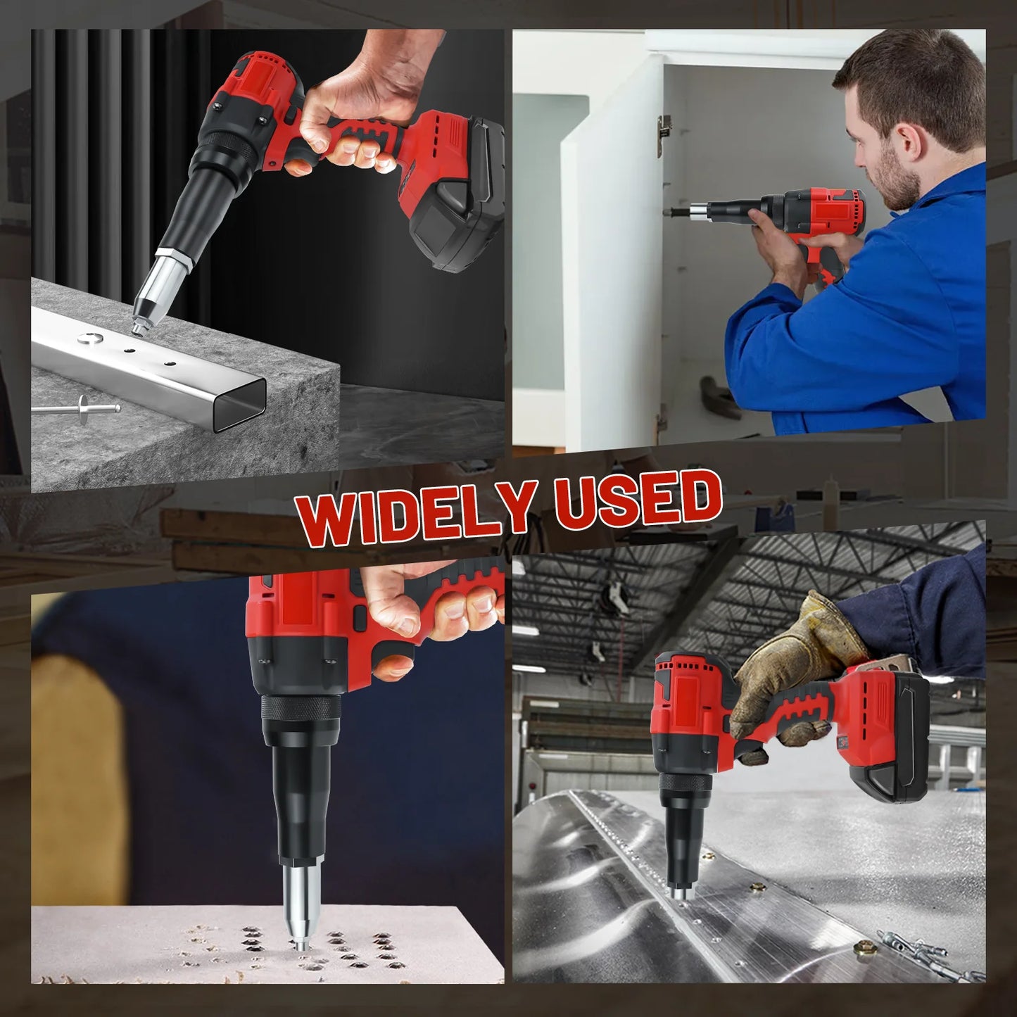 Milwaukee compatible Brushless Electric Rivet Gun 2.4-4.8mm