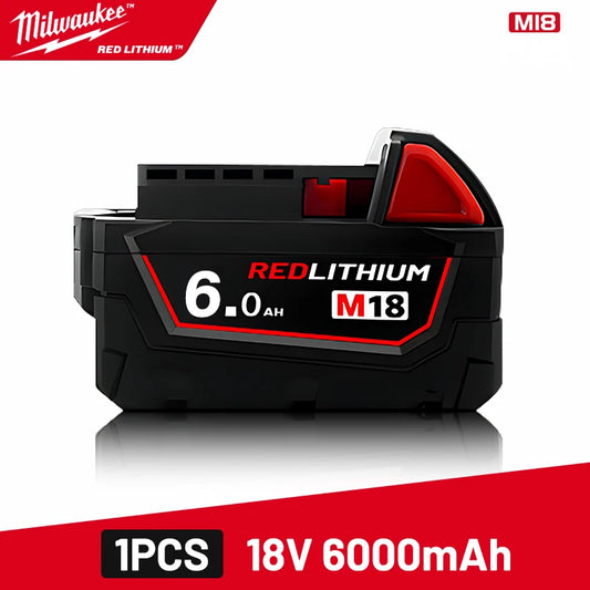 Milwaukee M18 Milwaukee 18V 6.0Ah Lithium Battery- 1pk, 2pk and 3pk