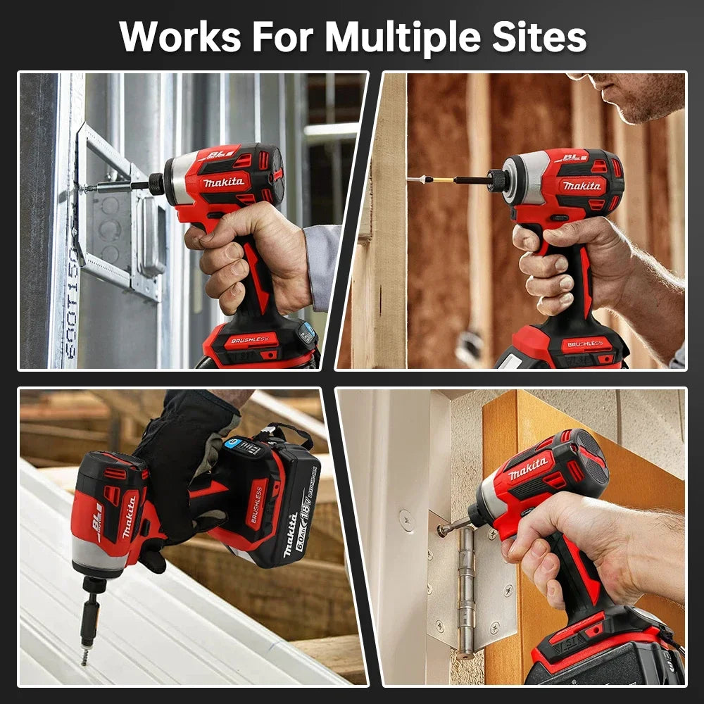 Makita 18V DTD173 Red Brushless Drill Power Tool for Home Improvement And DIY 180Nm Electric Wood/Bolt/T-Mode