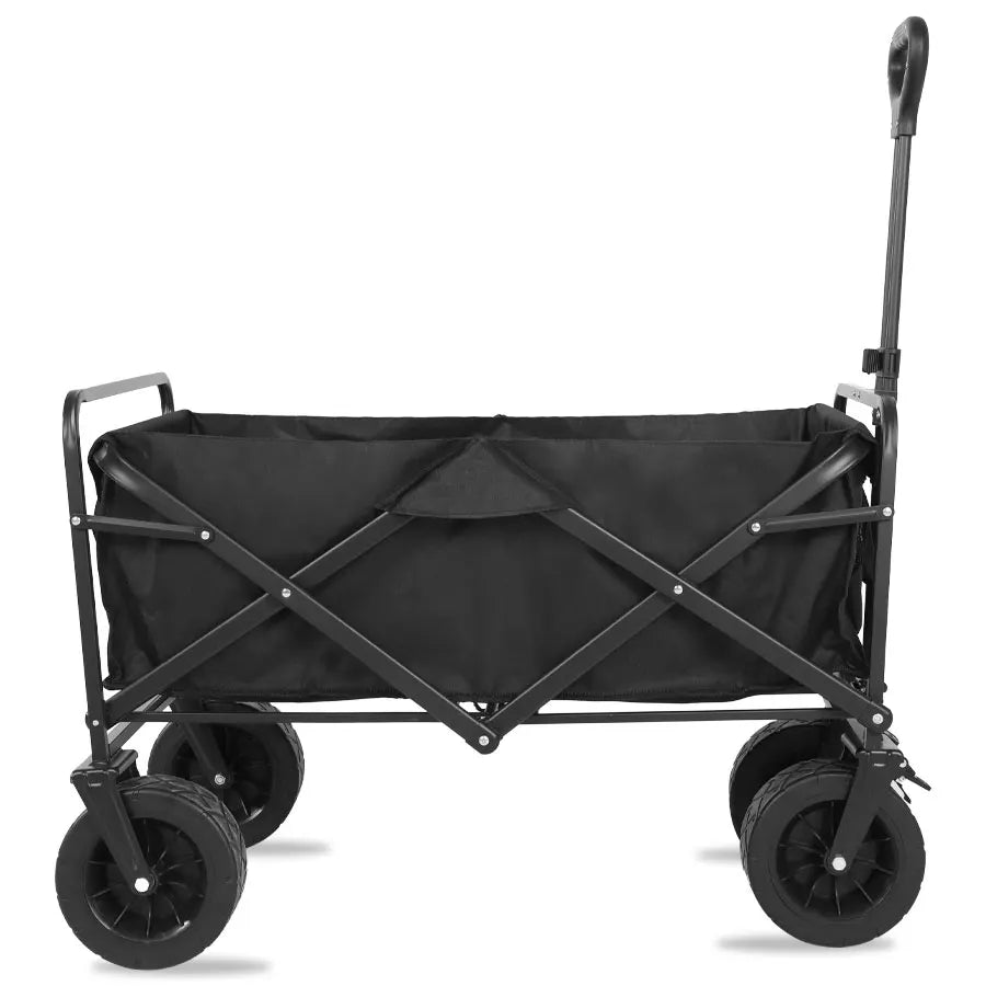 Trolley wagon JV Large Weight Capacity Heavy Duty Cart Collapsible Folding Beach Wagon with Big All-Terrain Wheels Outdoor Camping Equipment