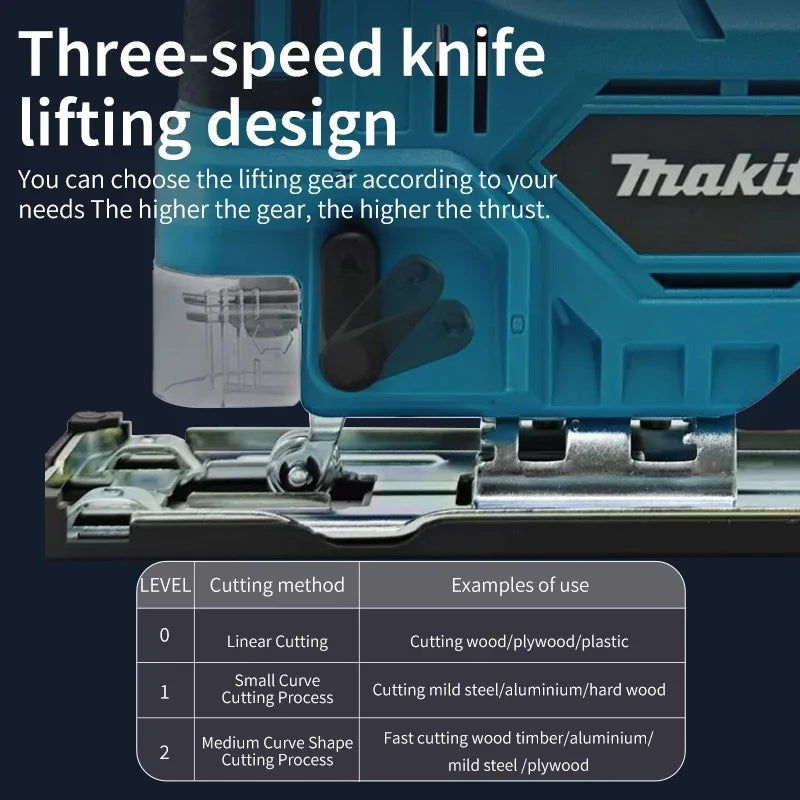Makita 18V Brushless Jigsaw Electric Jig Cordless Barrel Handle Saw Blade Included No Battery Jigsaw Tool