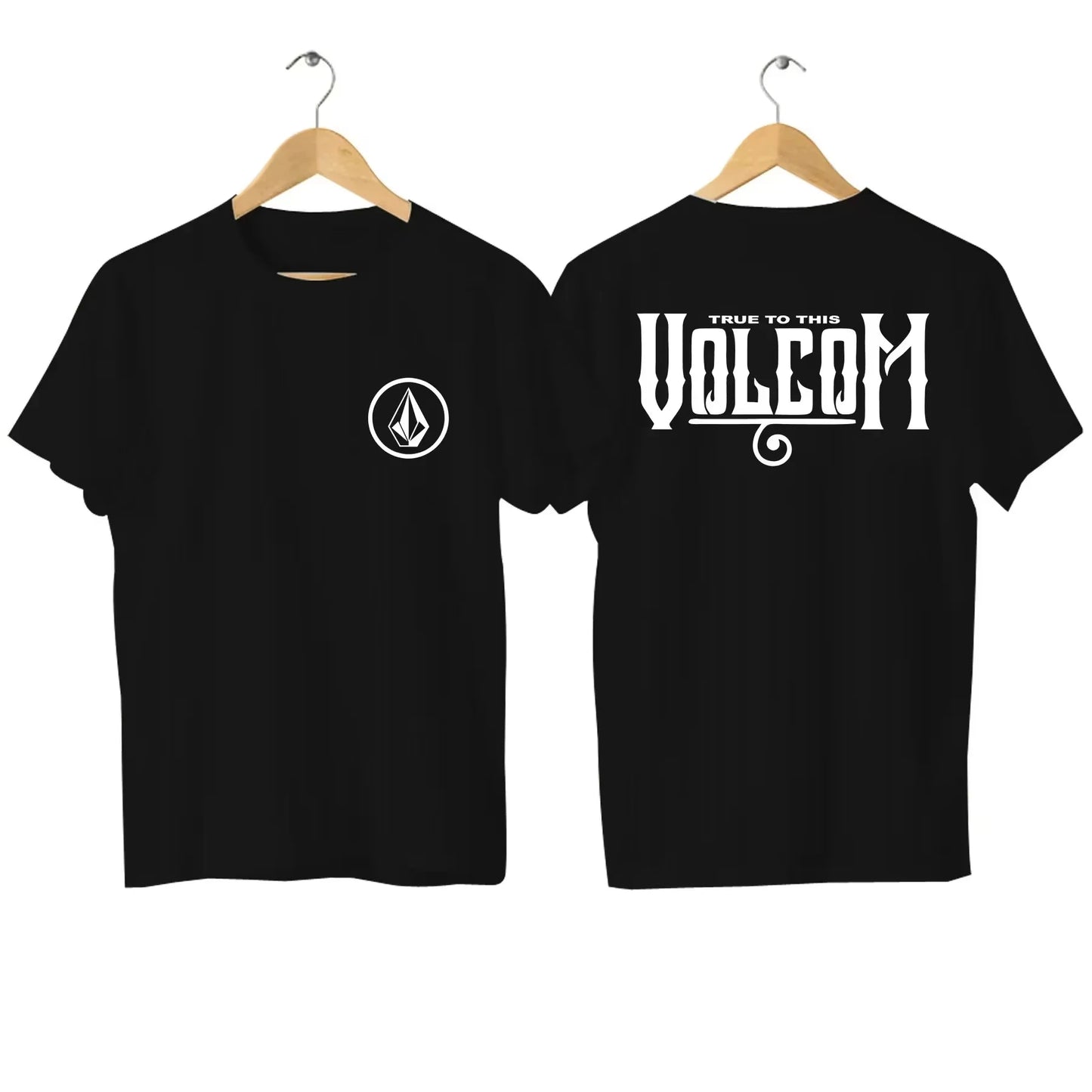 2025 Fashion Tees Men T Shirt Double-sided Casual Oversized Volcom Stone T-shirt Graphic Sports Tops Breathable Streetwear