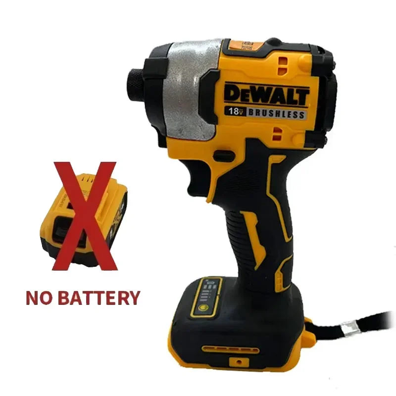 DEWALT 18V DCF850 205N.m Brushless Impact Driver Cordless Screwdriver 20V Rechargeable Electric Impact Drill Power Tools
