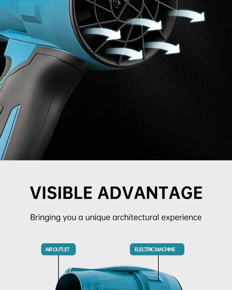 Makita UB102 18V Brushless Turbo Fan Blower Electric Handheld Jet Fan for Snow And Leaf Dust Blowing No Battery Included