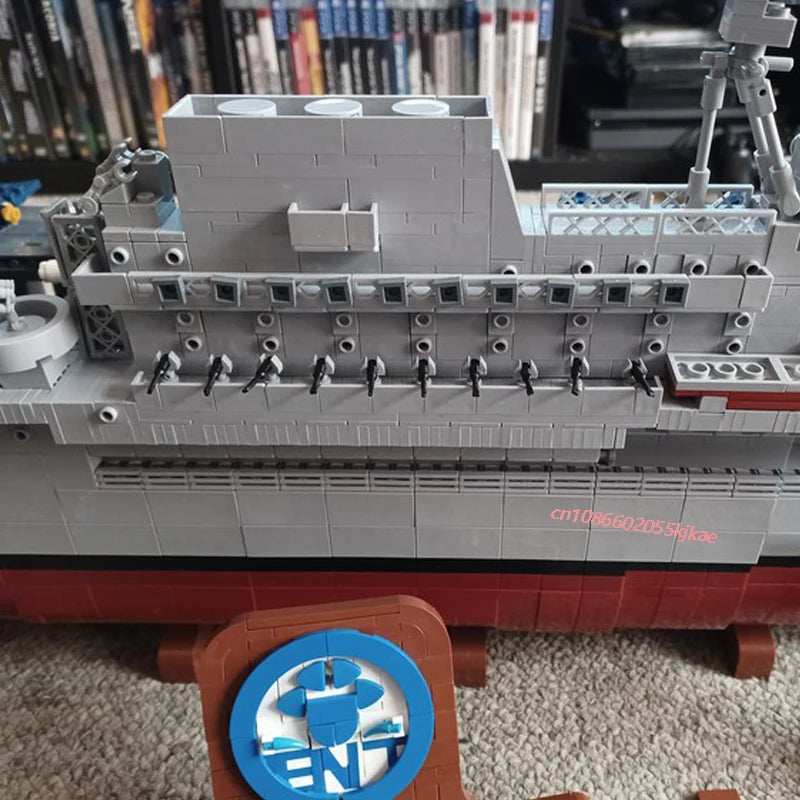 Enterprise JV 9829PCS WW2 Military MOC CV-6USS Enterprise battleship warship Model DIY creative ideas high-tech Child Toy Assembly Puzzle Gift