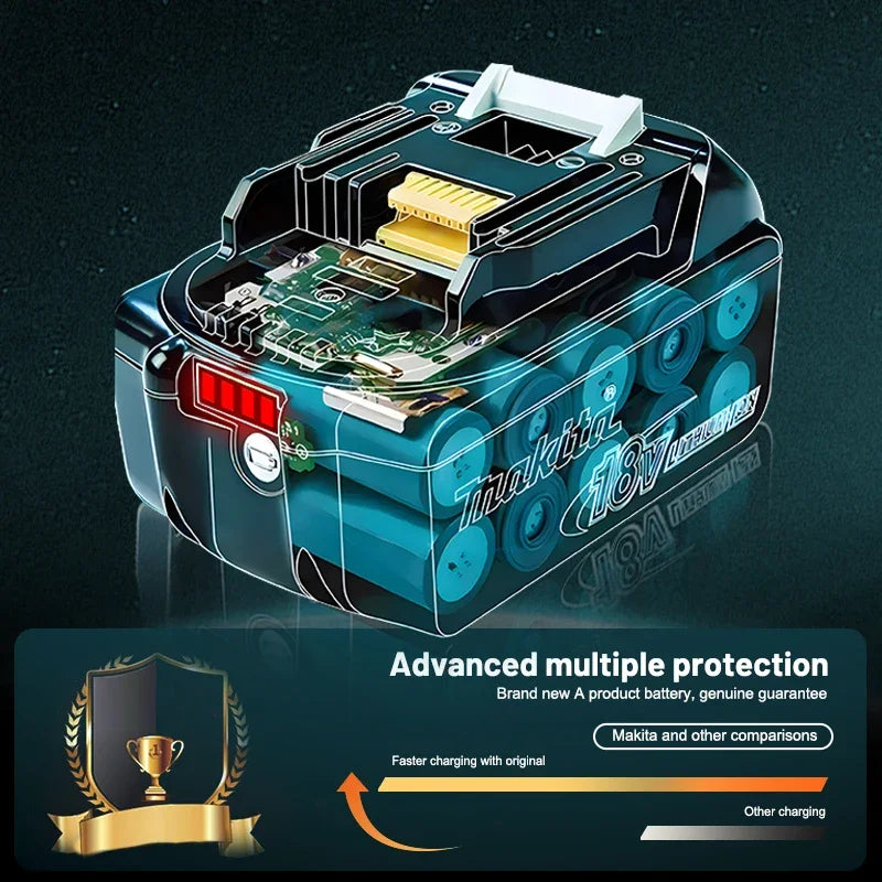 Genuine Makita BL1860 18V 6AH TBW Battery Power Tools Li-ion Replacement LXT BL1850 BL1840 for 18V Screwdriver with BMS TPCELL 18V