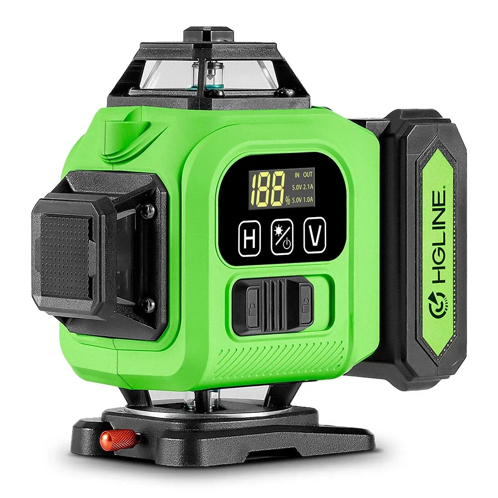 HGLINE JV 4D 16 Lines Professional Laser Level 4x360° Cross Horizontal Vertical Levels Machine APP Remote Control Laser Level Tool
