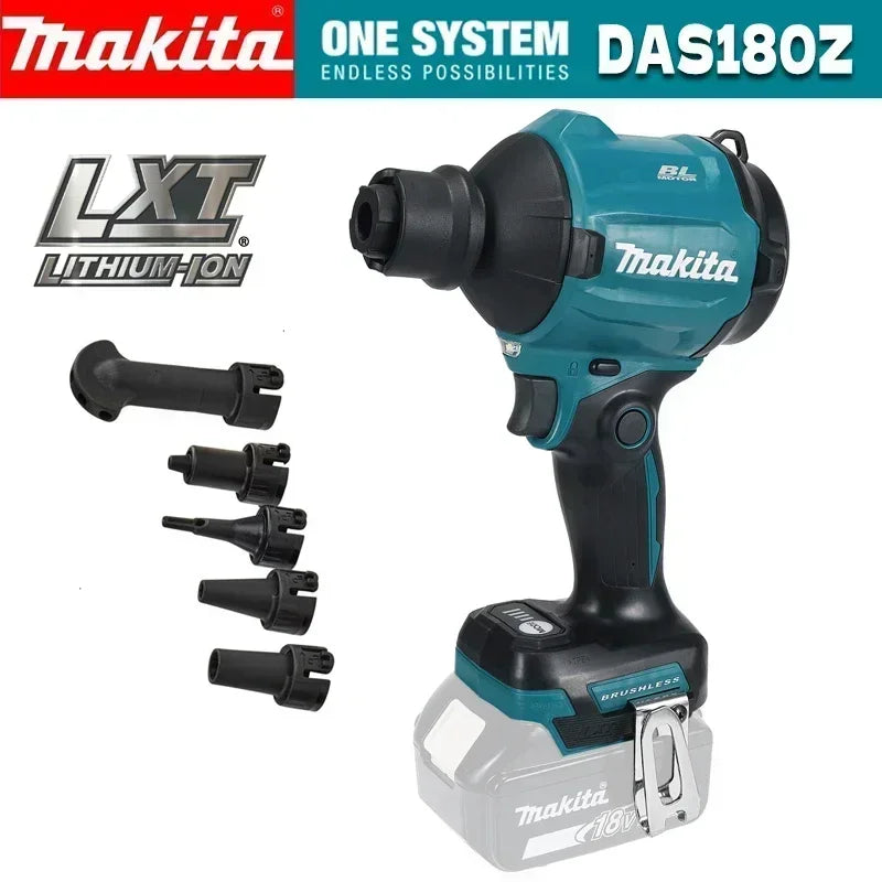 18V Makita DAS180Z Brushless Cordless Air Blower - Li-Ion Rechargeable Dust Blower Genuine LXT Series(No Battery)