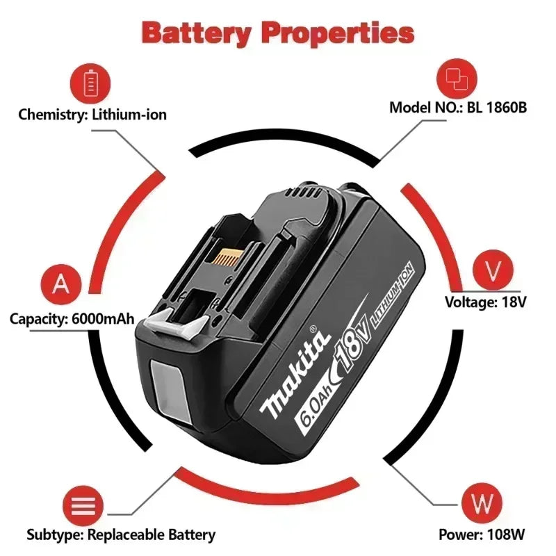 Makita 100% Original Makita 18V 6.0Ah BL1860 battery in packaging
