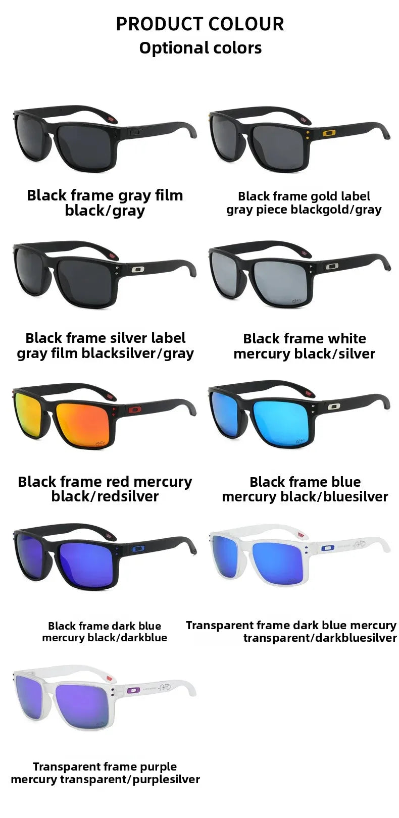 Oakley JV Polarized TR90 Sunglasses Outdoor Climbing Sun Protection Shades Cycling Self-Driving Stylish Accessories