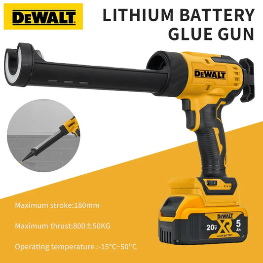 Dewalt 18V 20V Max Caulking Gun 6 Gear Adjustable Speed Cordless Caulking Gun Glass LED Electric Silicone Gun