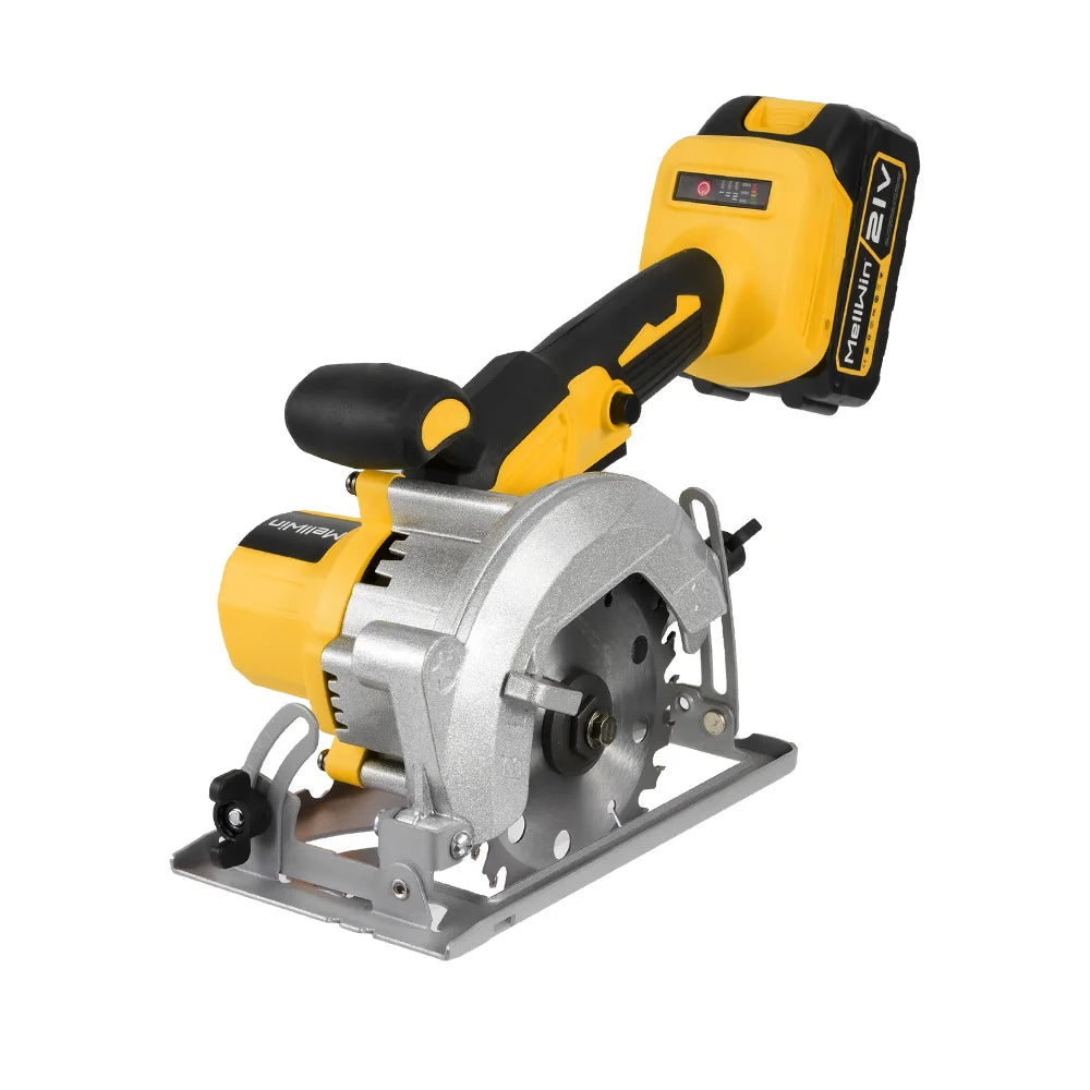 Makita Compatible 18V MELLWIN 5 Inch Electric Brushless Circular Saw 125MM Cordless Multi-Angle Saw Woodworking Power Tool For Makita 18V Battery Pin