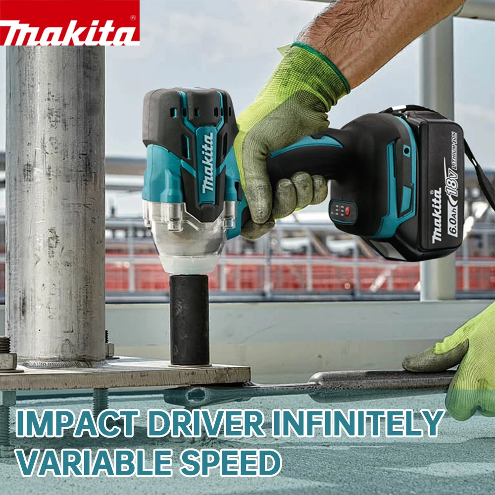 Makita 18V DTW285 tool, impact wrench mobile phone, wireless brushless electric wrench, 520N18V battery high torque rechargeable too