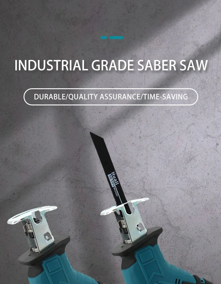 Makita-18V, ML-505 Brushless Cordless Reciprocating Saw, Portable Electric Chain Saw for Wood, Metal Pipe Cutting, Power Tool,