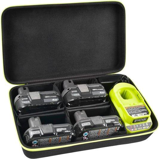 Case for Ryobi ONE+ 18V Lithium-Ion batteries and Chargers.