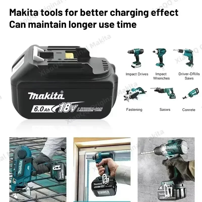 Genuine Makita BL1860 18V 6AH TBW Battery Power Tools Li-ion Replacement LXT BL1850 BL1840 for 18V Screwdriver with BMS TPCELL 18V