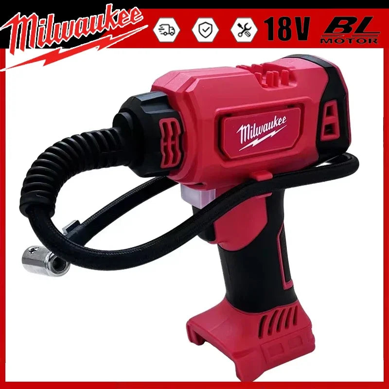 Milwaukee 18V Battery Cordless Electric Air Pump Car Tire Automatic Inflator Handheld Air Compressor Rechargeable