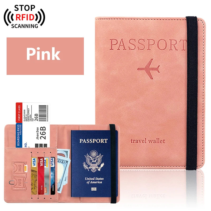 Passport Holder for Travel Essentials JV Passport Wallet Cover Case for Travel  Accessories,Passport Book Holders for Women/Men