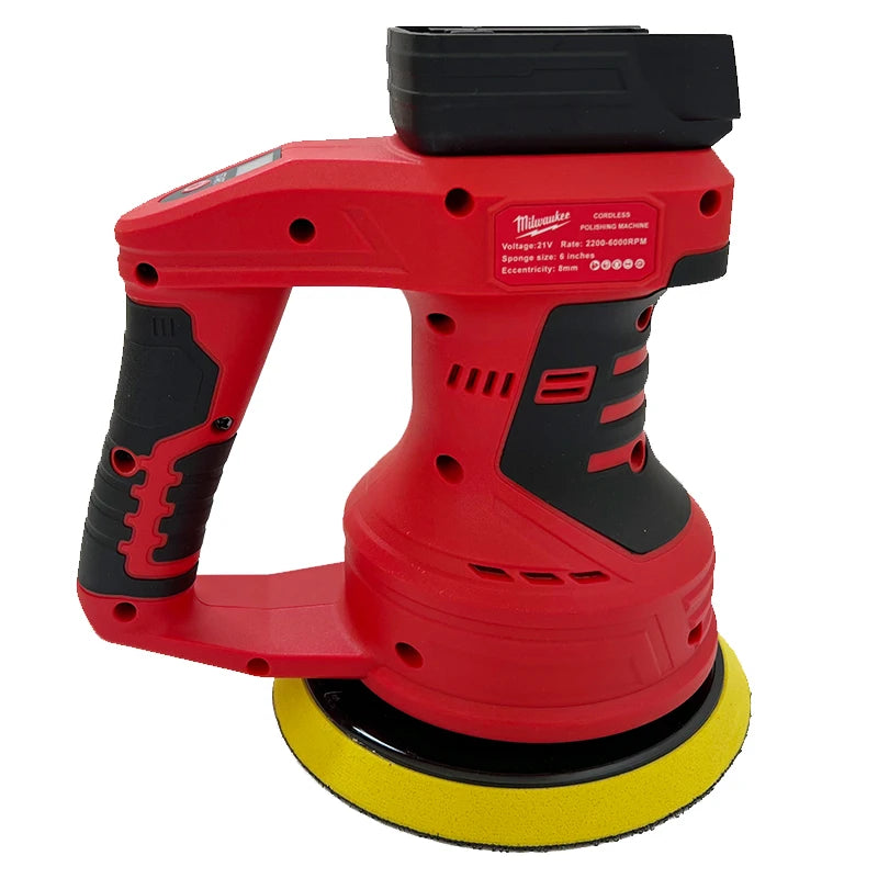 Milwaukee 18V Cordless Car Polisher 8 Gears Brushless Electric Polishing Machine Waxing Sanding Sealing Power Tools For 18V Battery