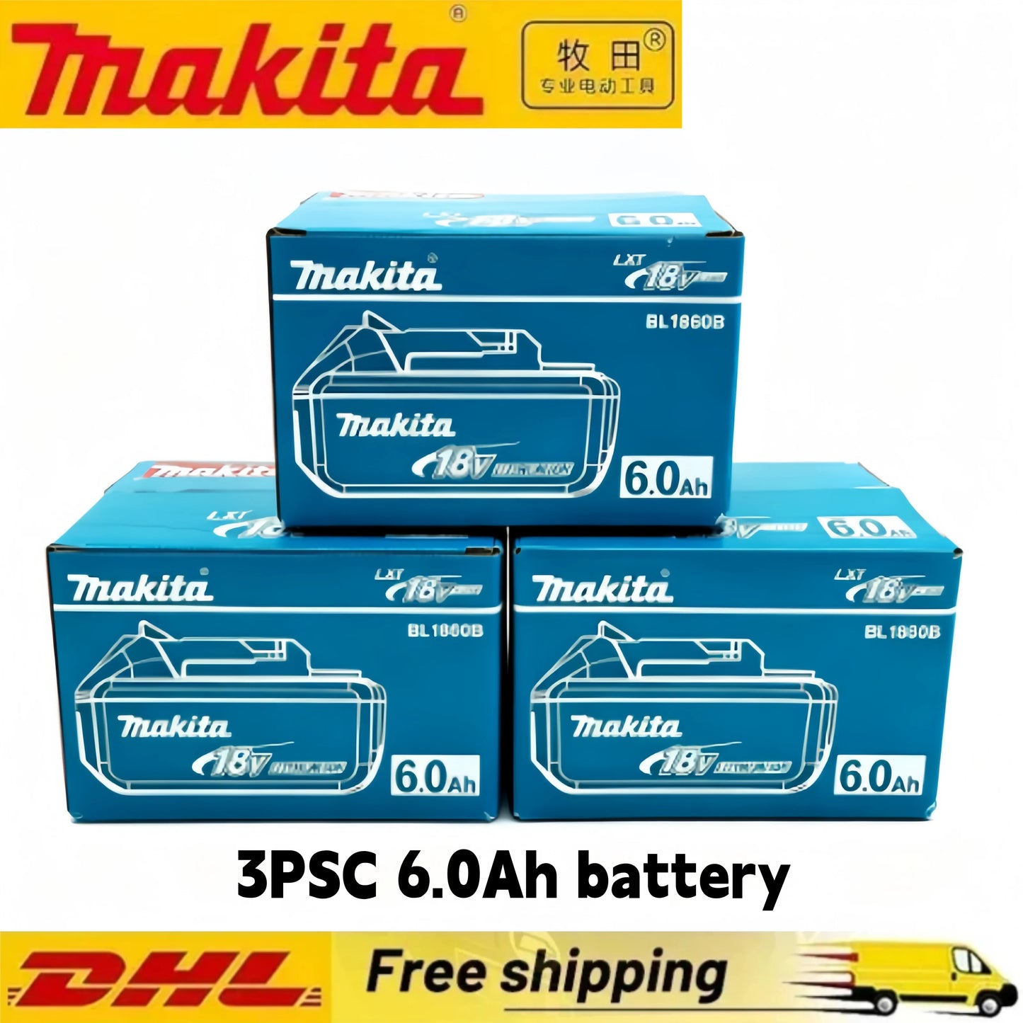 Genuine Makita BL1860 18V 6AH TBW Battery Power Tools Li-ion Replacement LXT BL1850 BL1840 for 18V Screwdriver with BMS TPCELL 18V