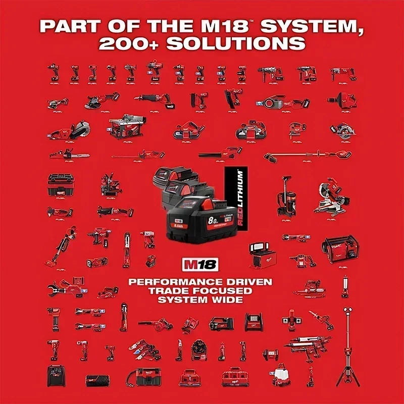 Milwaukee M18 6.0Ah Original 18V Rechargeable Li-ion Battery 18V 6.0Ah Long Cycle Life Replacement for M18B5 M18B6 Power Tools