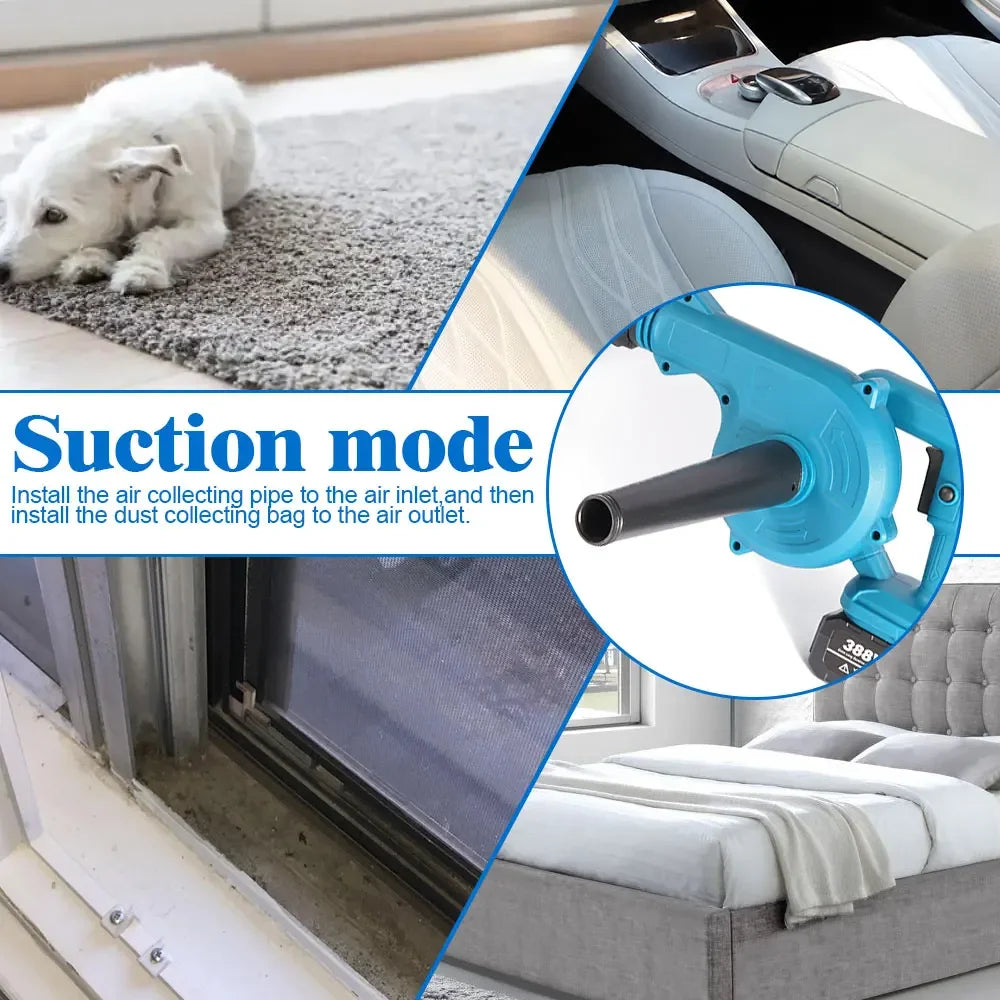 Makita Compatible 18V Cordless Electric Air Blower 2 In 1 Air Blower & Suction Handheld Leaf Computer Dust Collector Cleaner For Makita 18V Battery